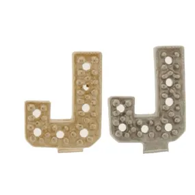 14KY & 14KW Block Initial 9mm J For .01pt Stone
