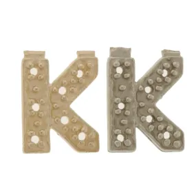 14KY & 14KW Block Initial 9mm K For .01pt Stone