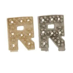 14KY & 14KW  Block Initial 9mm R For .01pt Stone
