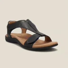 2024 new flat arch velcro one-line casual beach sandals