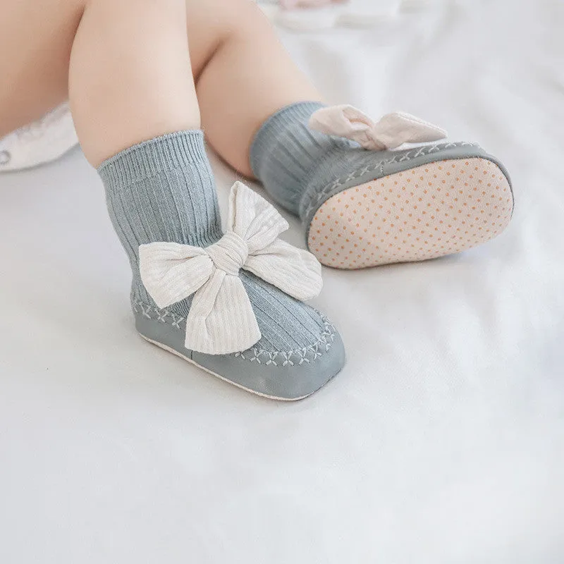 Baby Girl Bow Sock Shoes