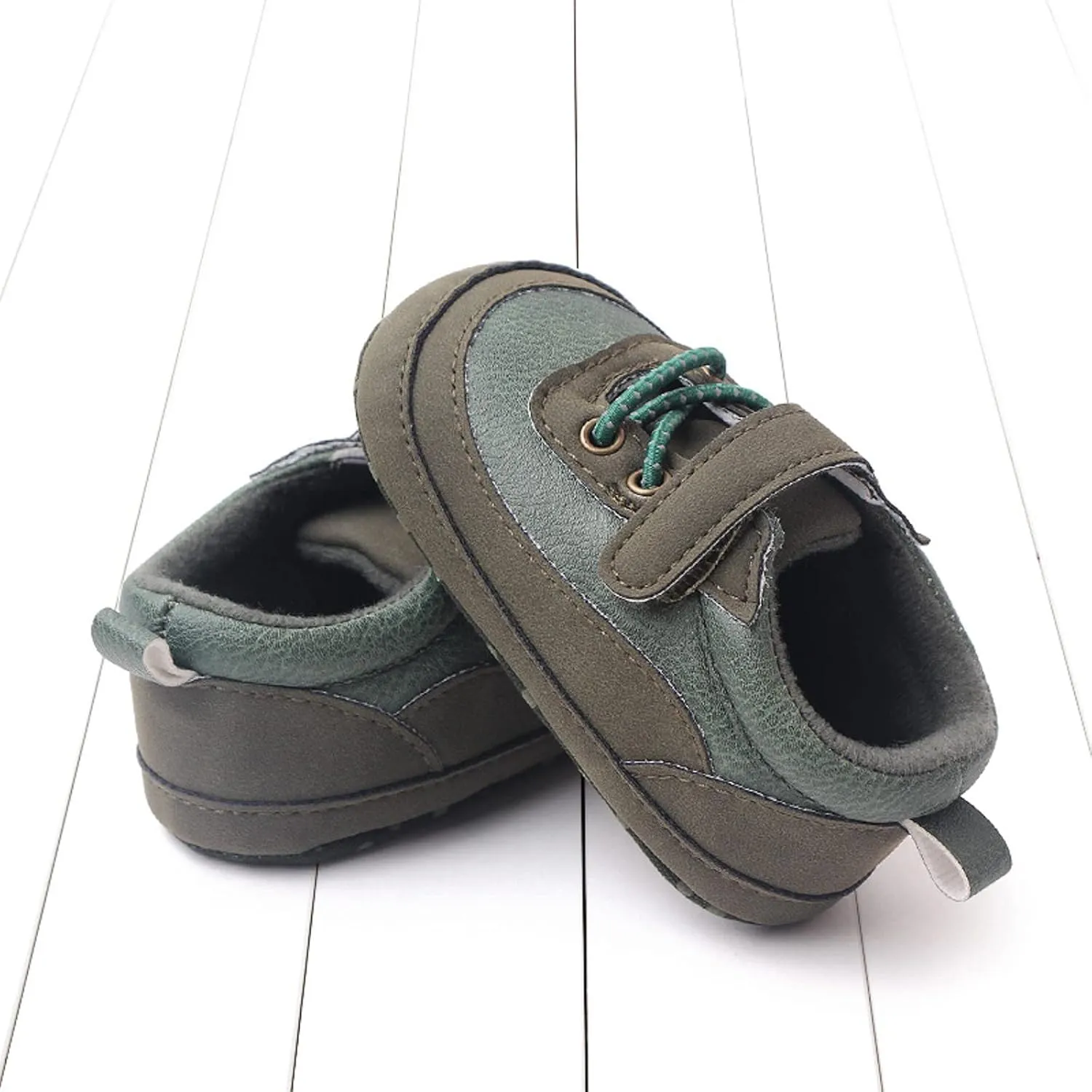 Baby Girls Boys PU Leather 𝐎xford Shoes Soft Rubber Sole Sneakers Infant Walking Shoes Anti-Slip Ankle Boots