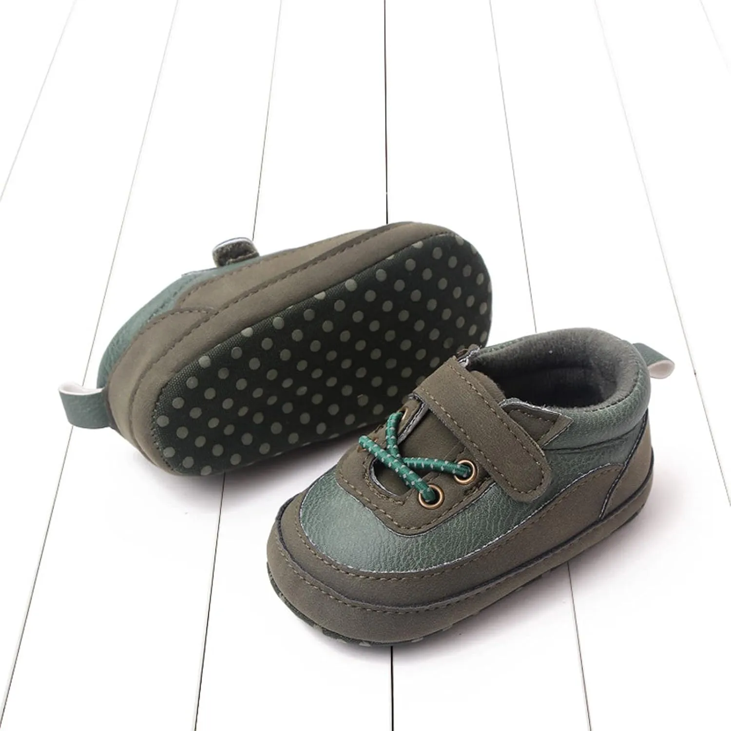 Baby Girls Boys PU Leather 𝐎xford Shoes Soft Rubber Sole Sneakers Infant Walking Shoes Anti-Slip Ankle Boots