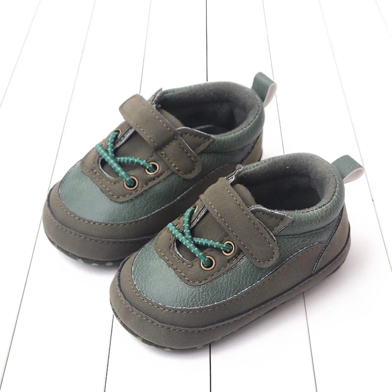 Baby Girls Boys PU Leather 𝐎xford Shoes Soft Rubber Sole Sneakers Infant Walking Shoes Anti-Slip Ankle Boots