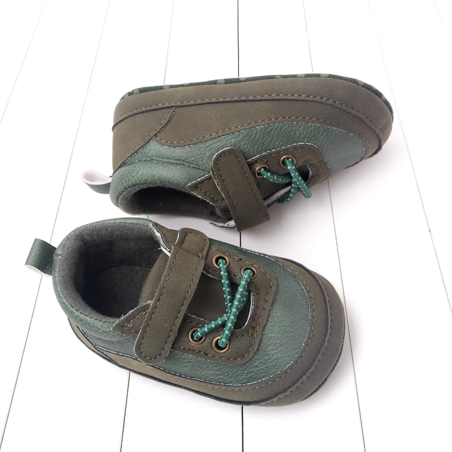 Baby Girls Boys PU Leather 𝐎xford Shoes Soft Rubber Sole Sneakers Infant Walking Shoes Anti-Slip Ankle Boots