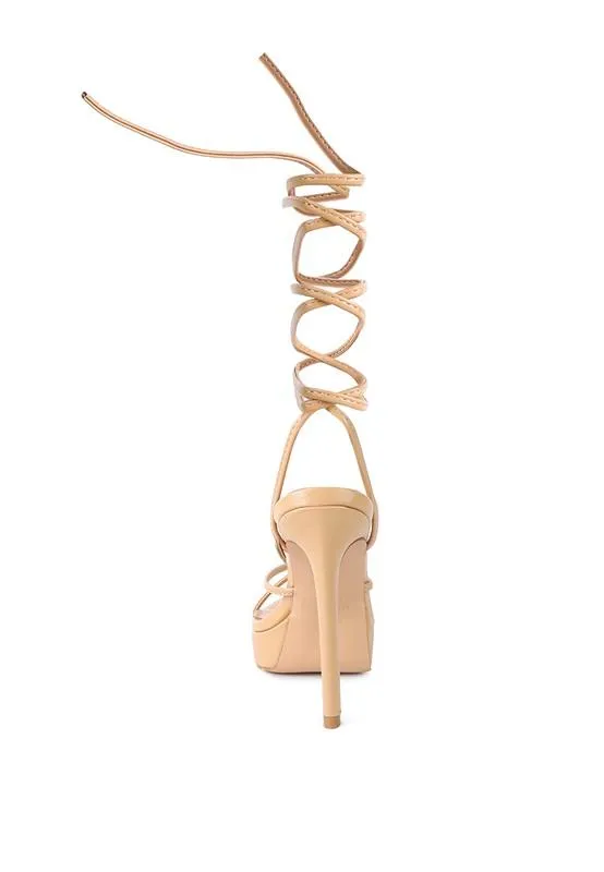 Bondage High Heel Lace Up Sandals