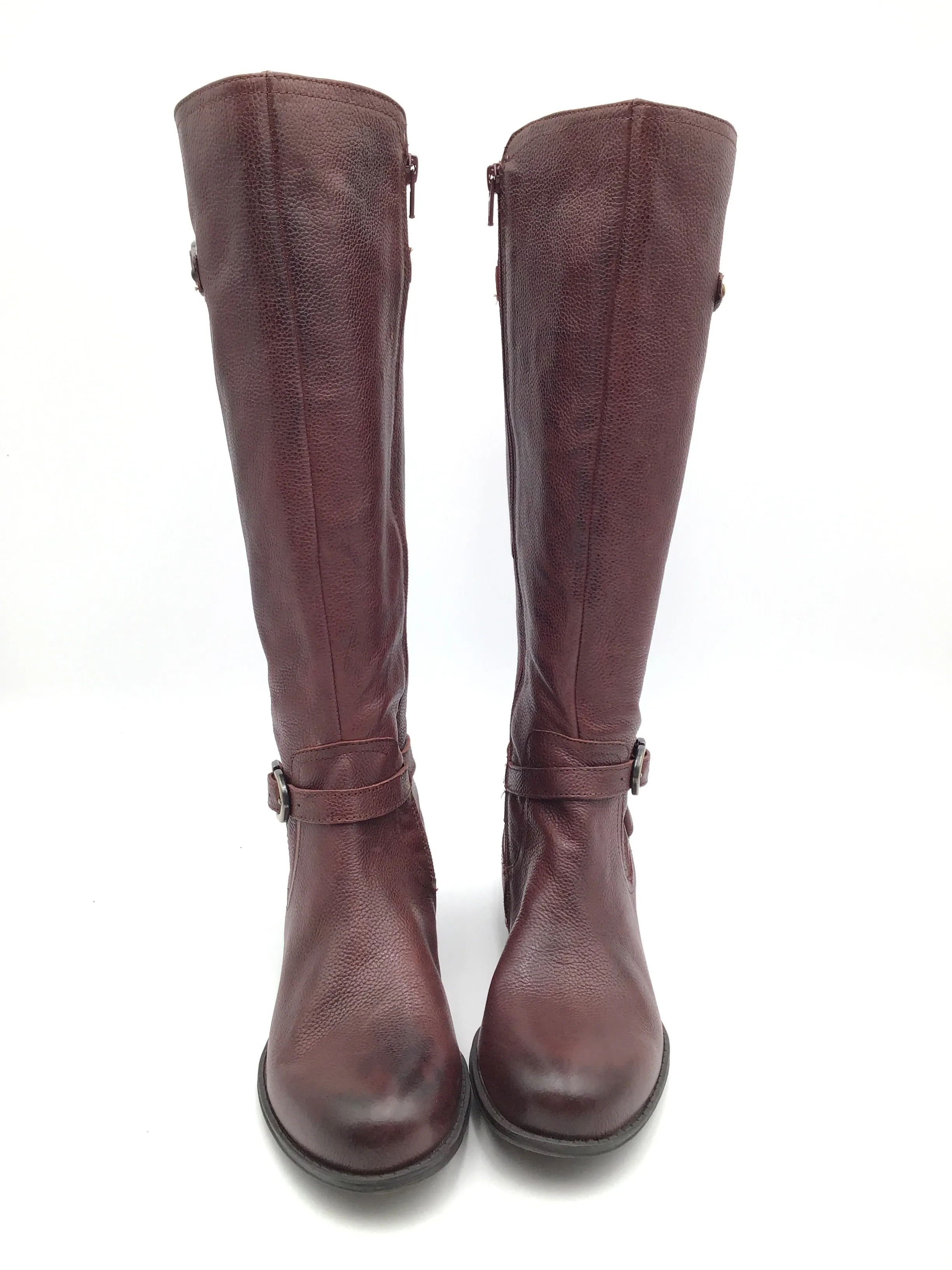 Boots Knee Flats By Naturalizer In Maroon, Size: 8
