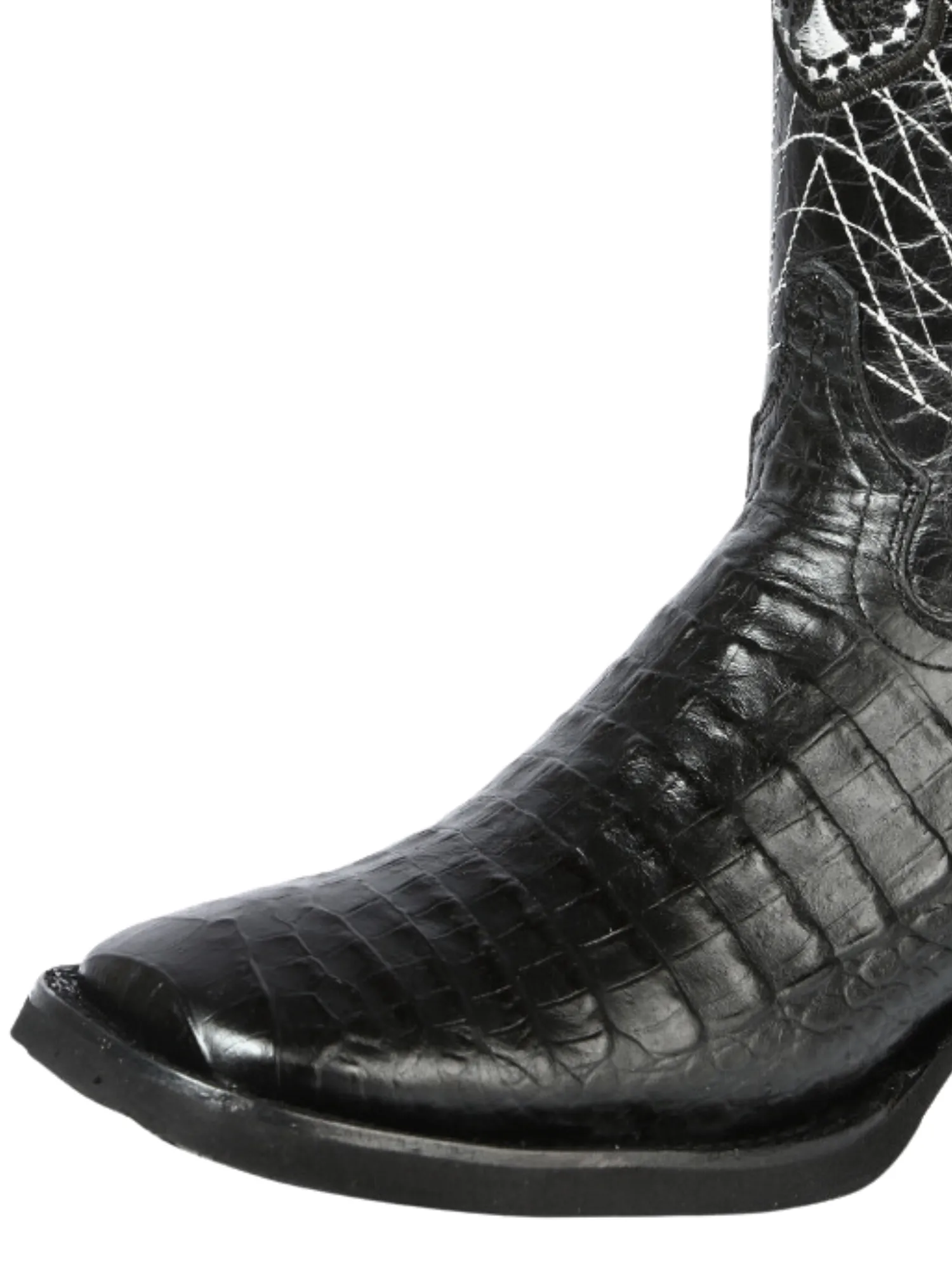 Botas Vaqueras Rodeo Imitacion de Caiman Belly Grabado en Piel Vacuno para Hombre 'El General' - ID: 44671