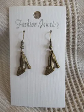 Bronze High Heel Earrings (E939)