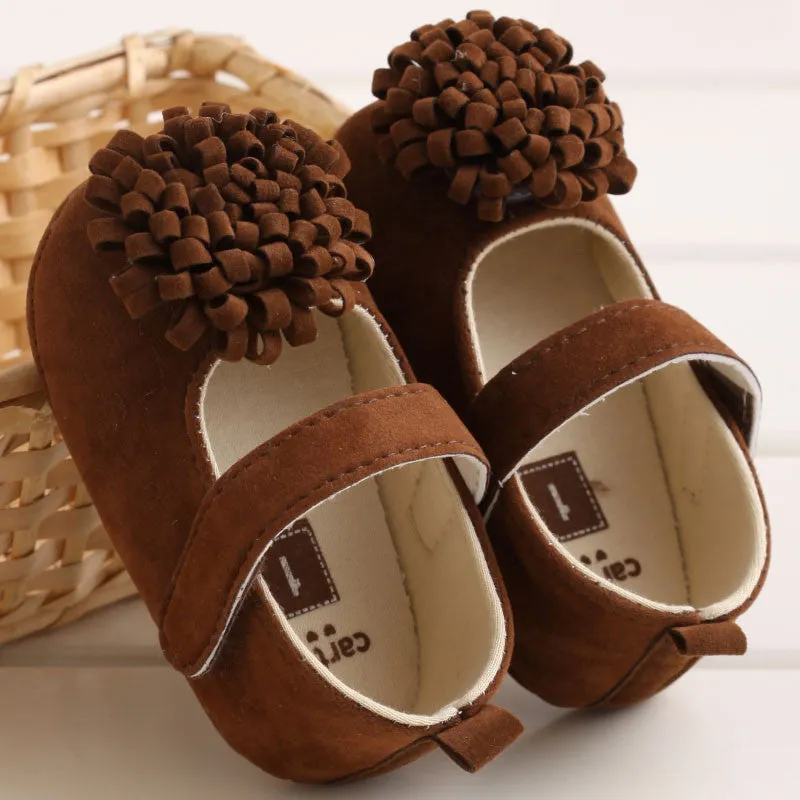 Candy Colors Newborn Baby Prewalker Soft Bottom Anti-slip, Big Flower Shoes