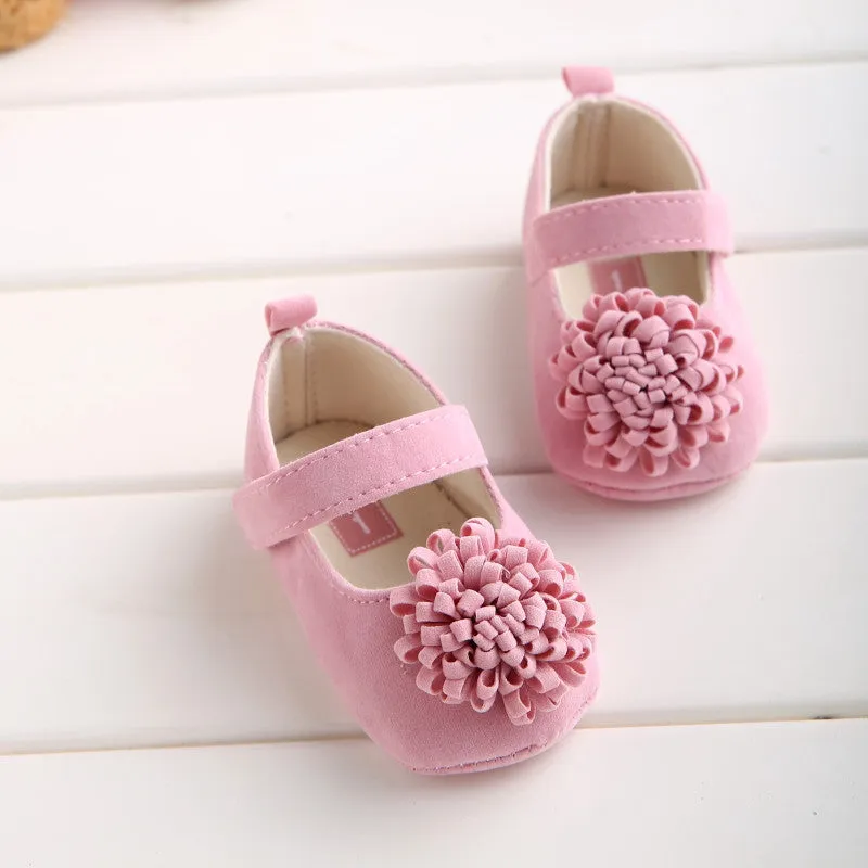Candy Colors Newborn Baby Prewalker Soft Bottom Anti-slip, Big Flower Shoes