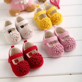 Candy Colors Newborn Baby Prewalker Soft Bottom Anti-slip, Big Flower Shoes