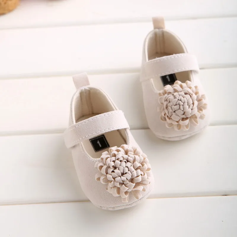 Candy Colors Newborn Baby Prewalker Soft Bottom Anti-slip, Big Flower Shoes