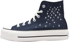 Converse Women's Chuck Taylor All Star Lift Sneakers, Into The Void/Egret/Mtl Lt GOL, Black, 5.5 Medium US