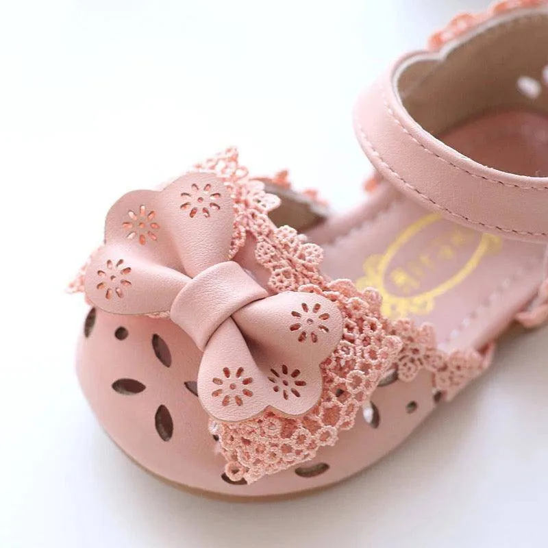 Cute Princess Baby Sandals Hallow Leather Shoes