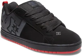 DC Men's Court Graffik SQ Low Top Casual Skate Shoe, Black/Grey/Red, 12.5
