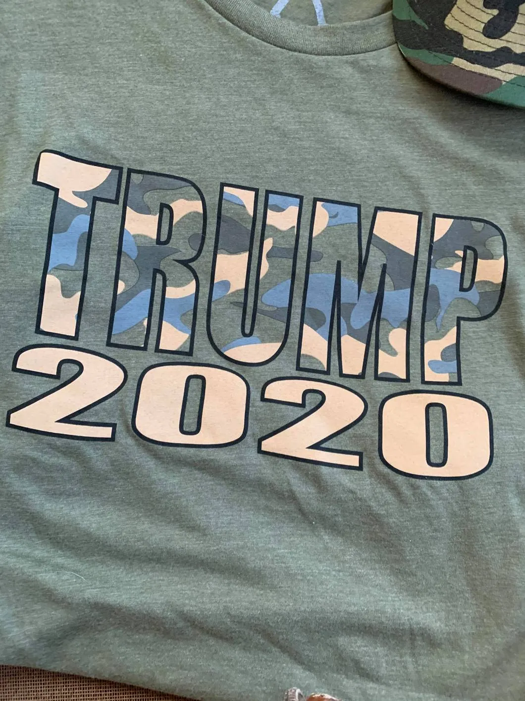 Diamond Bills Trump 2020 Tee with Camo Lettering