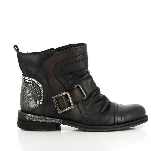 Felmini 8563 Black & Brown Ankle Boots