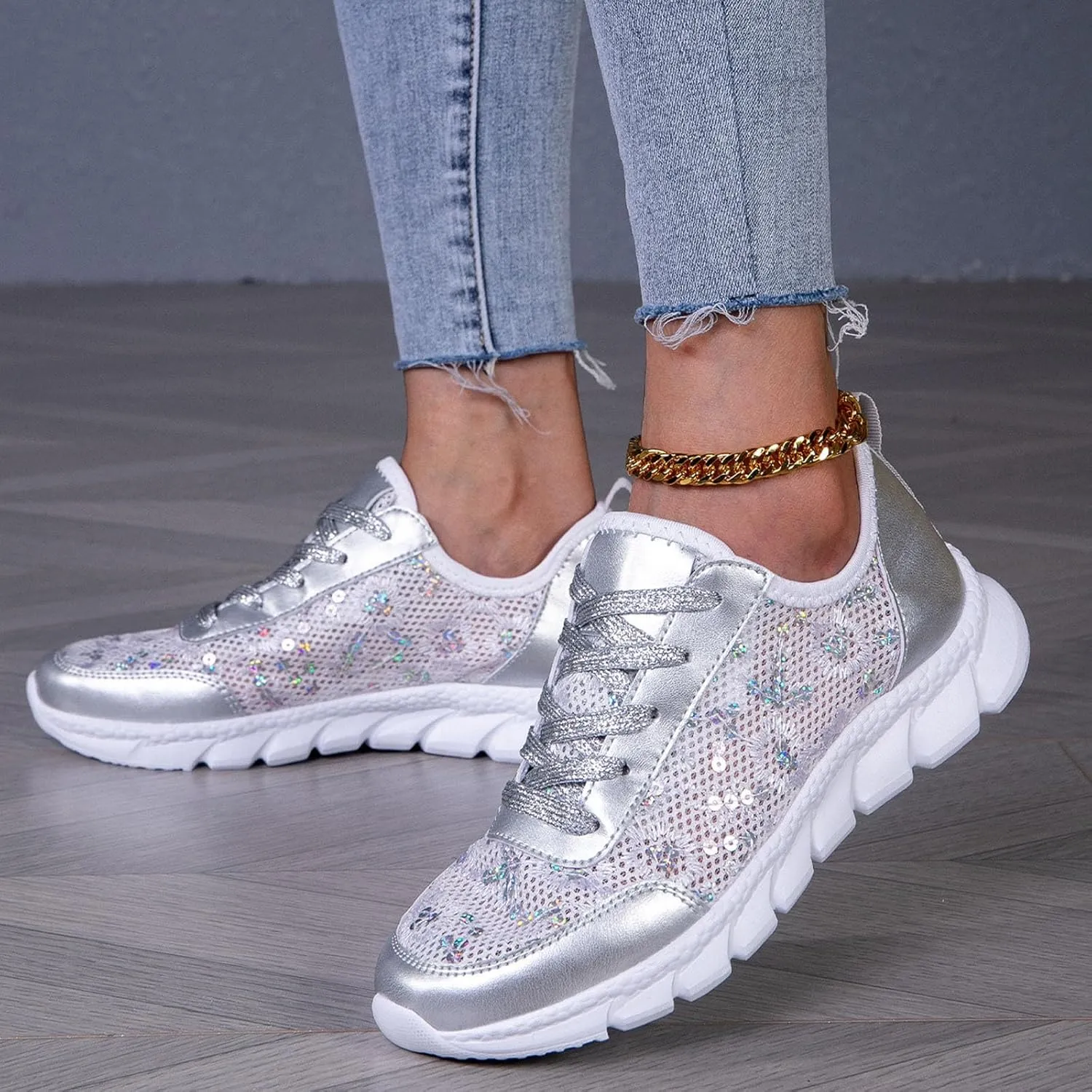 Flying Weaving Sneakers Women New Korean Fashion Round Head Lace Up Casual Shoes Thick Bottom Running Shoes Womens Shoes Water
