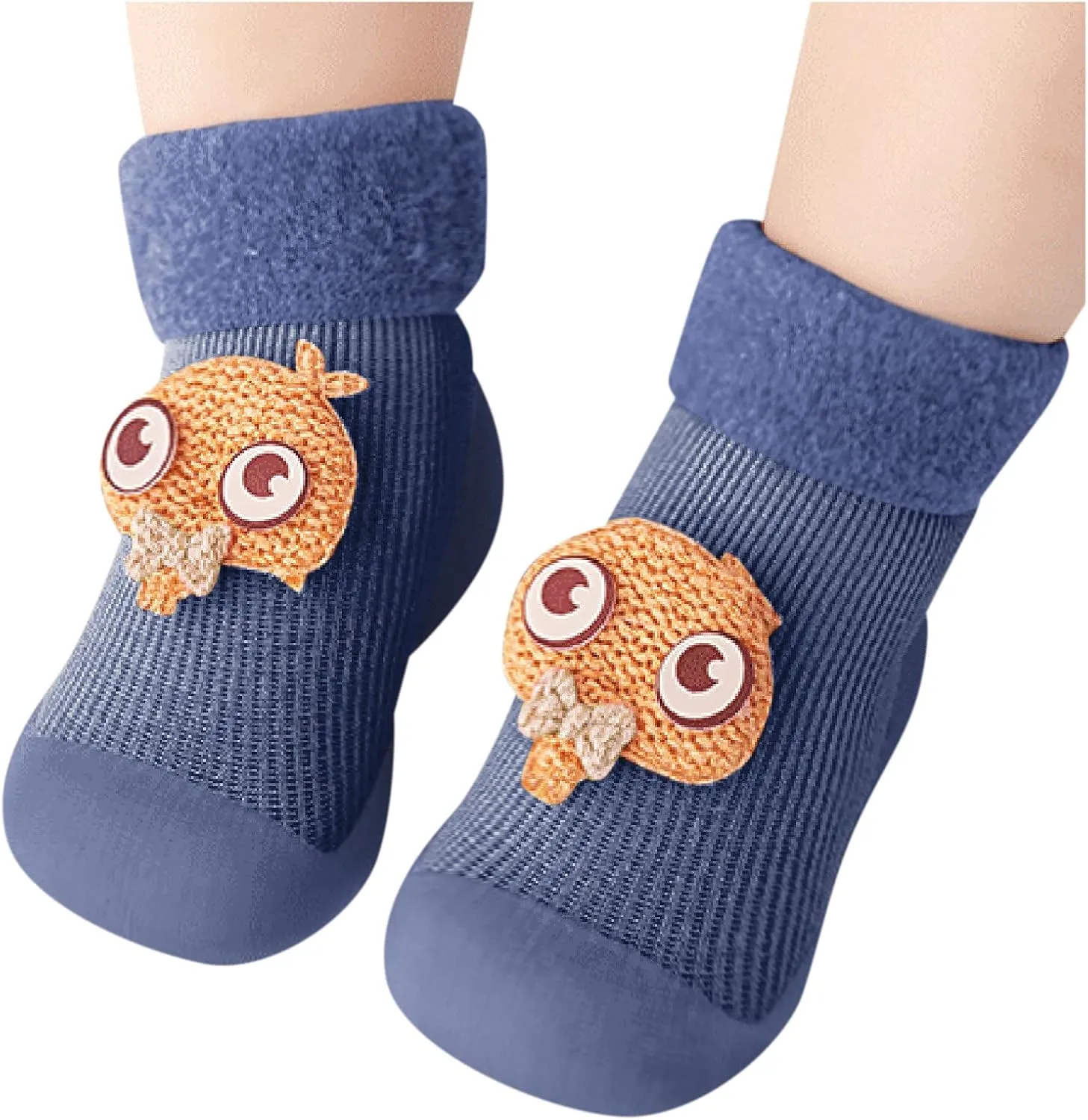 Girls Water Shoes, Kids Toddler Baby Boys Girls Solid Warm Knit Soft Sole Rubber Shoes Socks Slipper Stocking