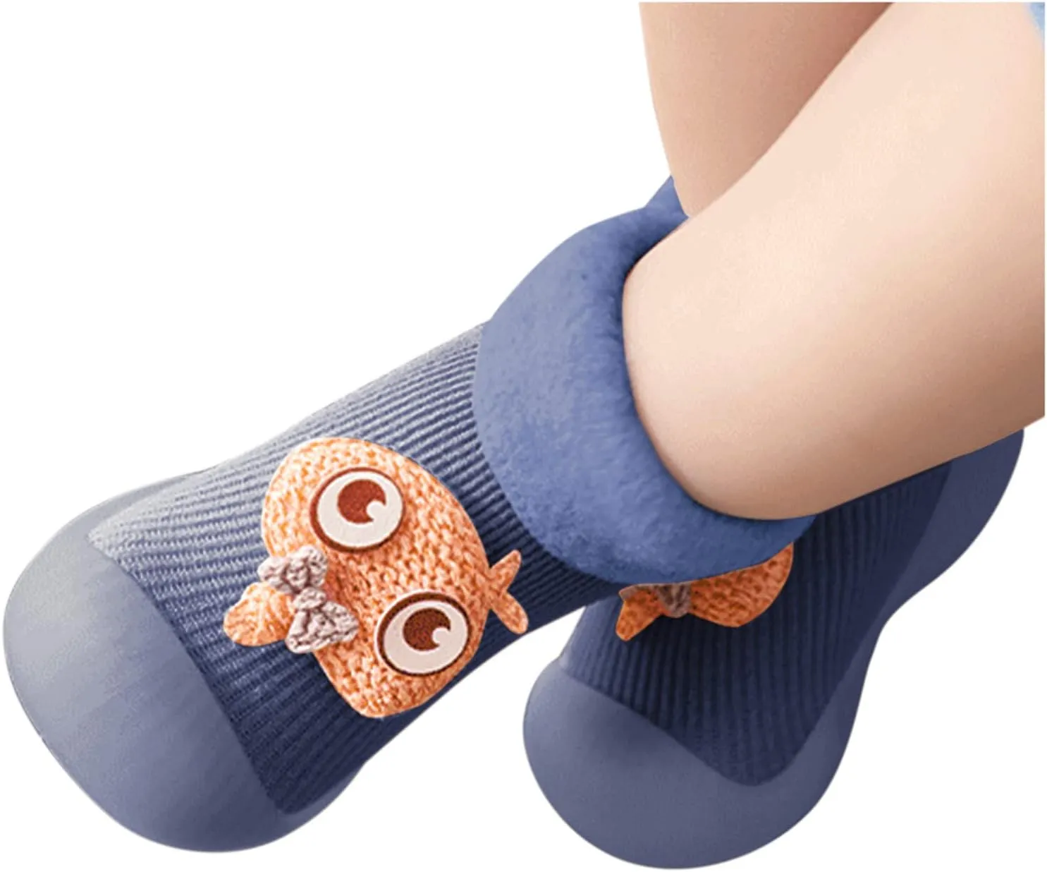 Girls Water Shoes, Kids Toddler Baby Boys Girls Solid Warm Knit Soft Sole Rubber Shoes Socks Slipper Stocking