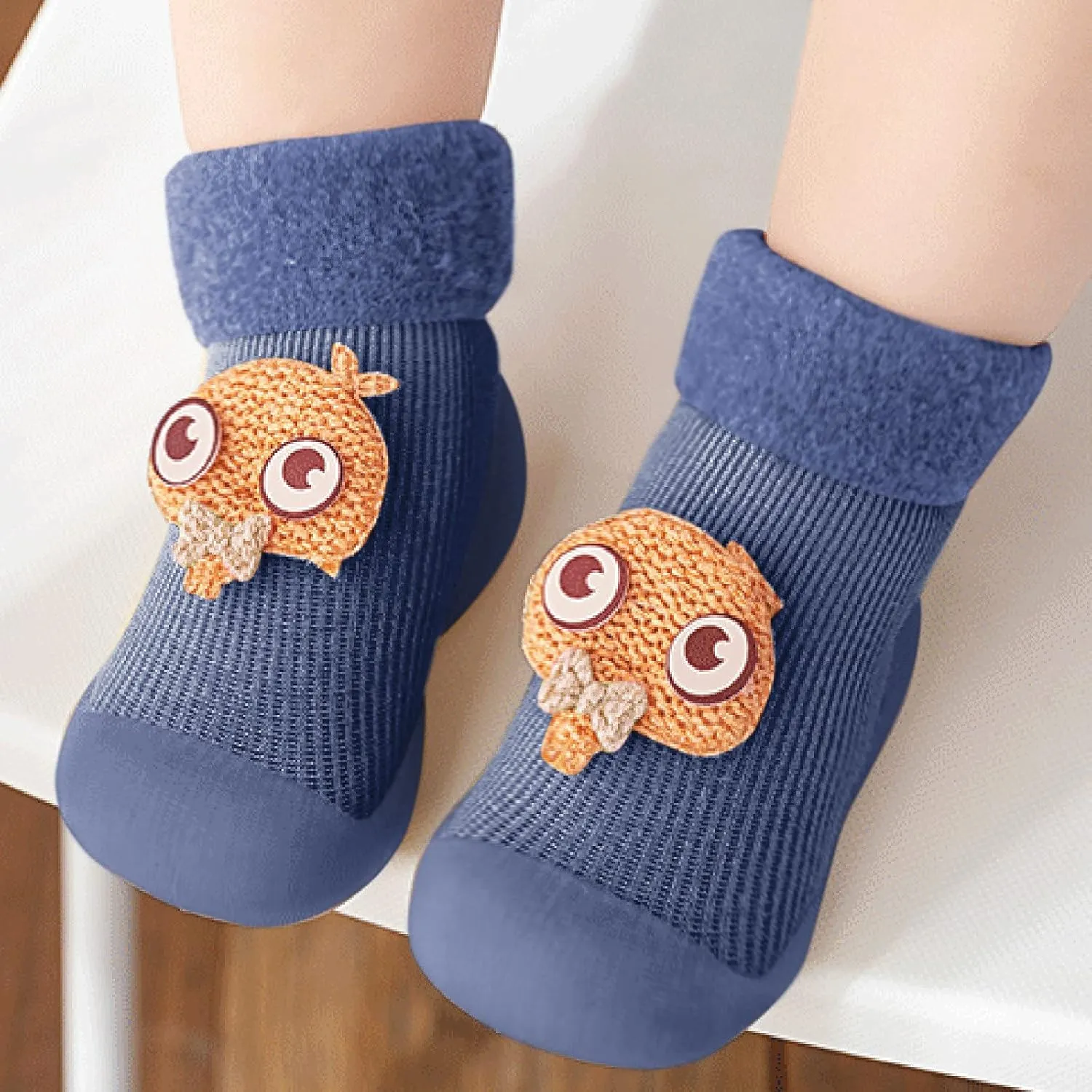 Girls Water Shoes, Kids Toddler Baby Boys Girls Solid Warm Knit Soft Sole Rubber Shoes Socks Slipper Stocking