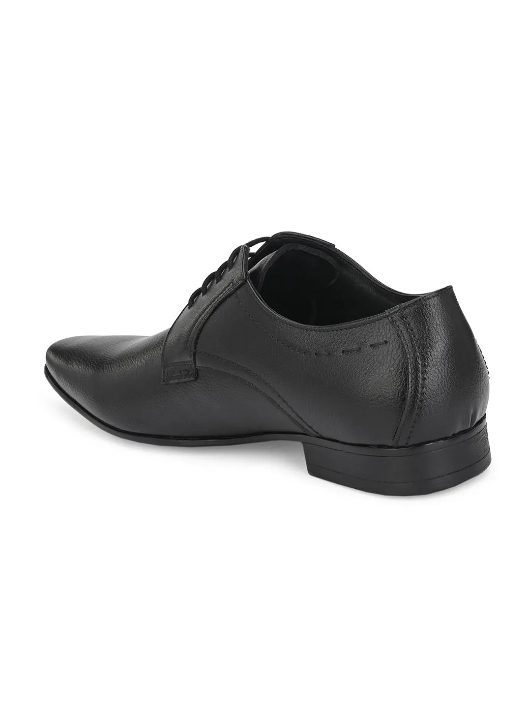 Hitz Men's Black Synthetic Lace-up Formal Shoes