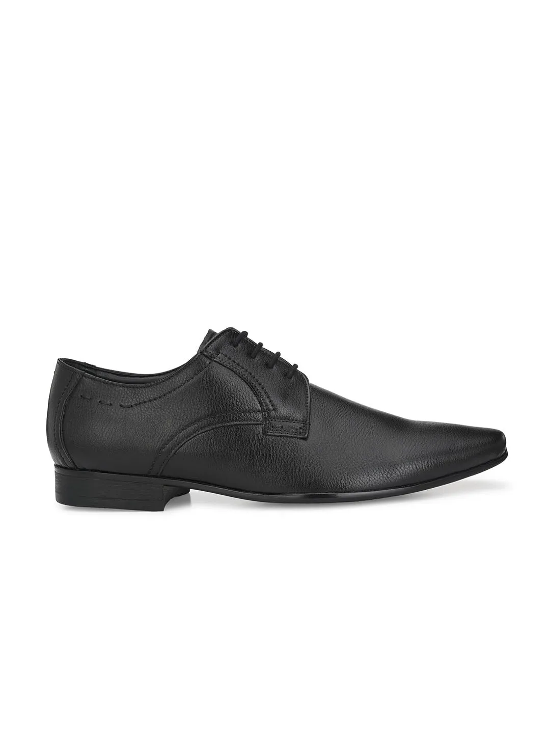 Hitz Men's Black Synthetic Lace-up Formal Shoes