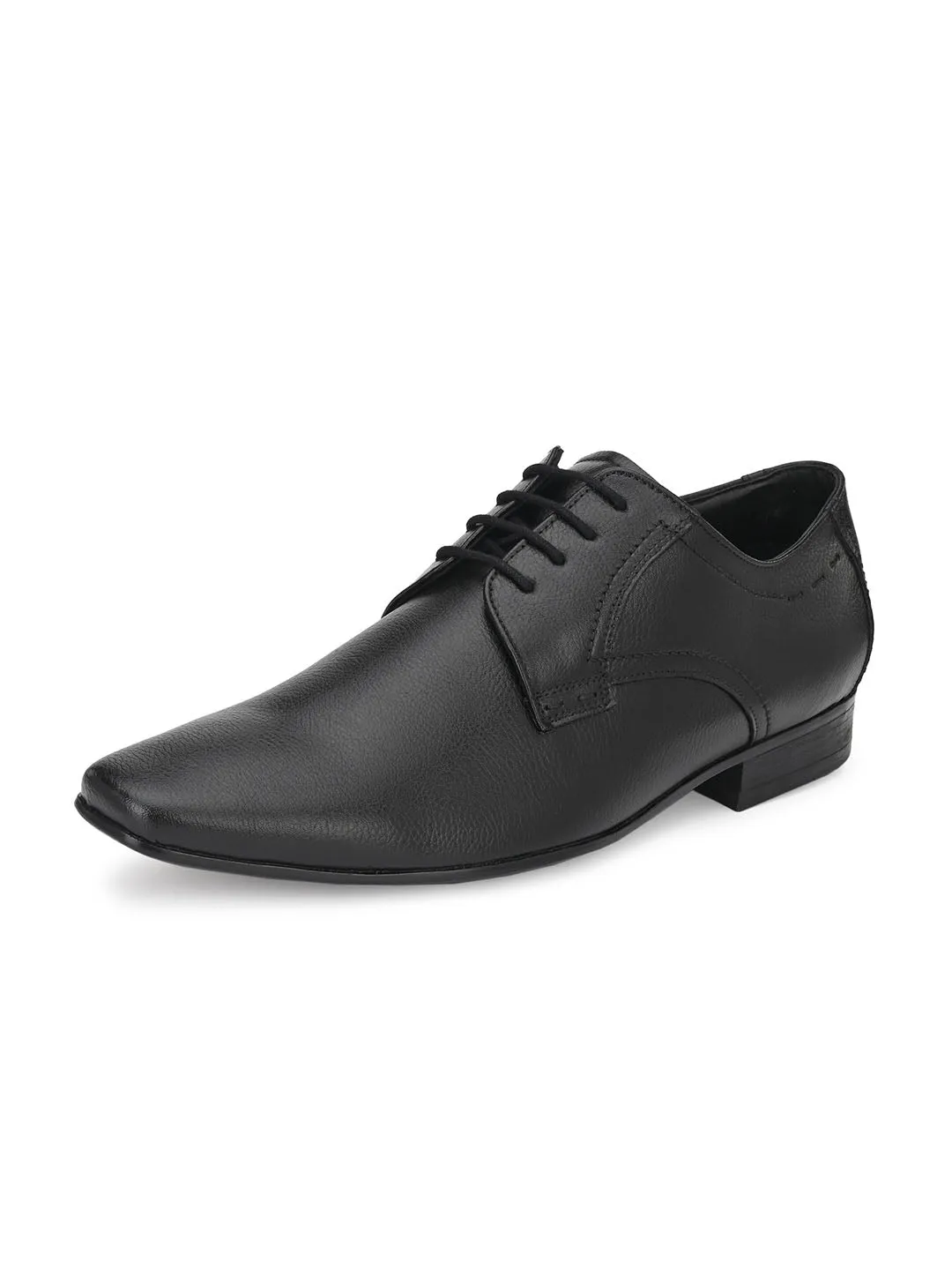 Hitz Men's Black Synthetic Lace-up Formal Shoes