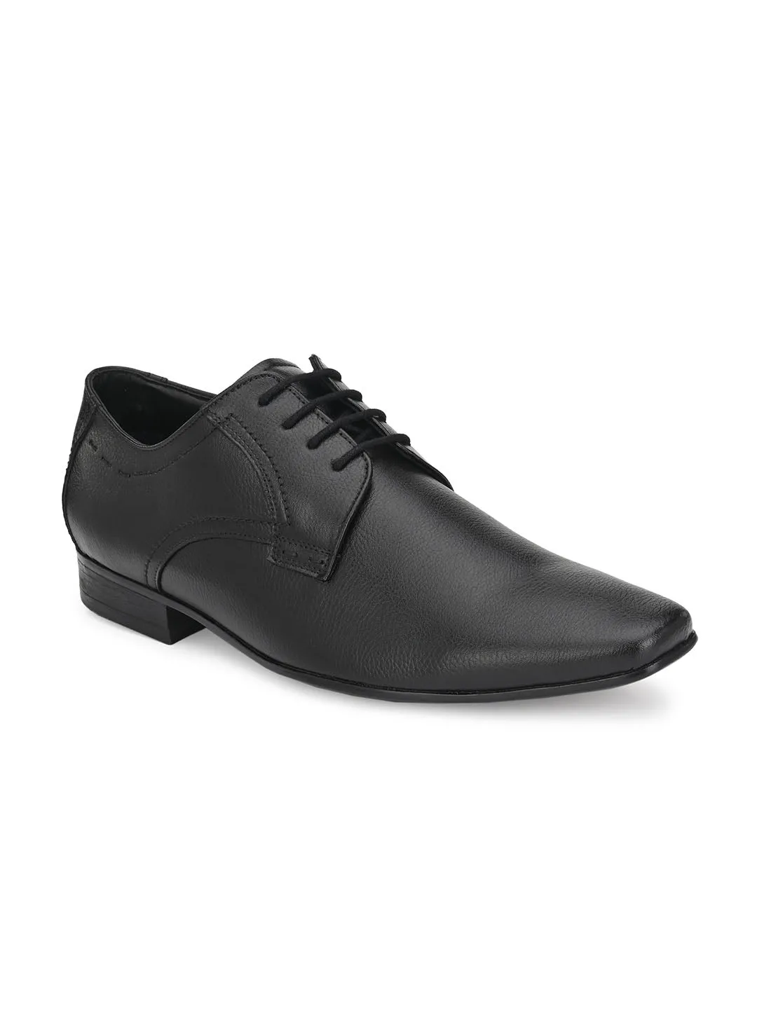 Hitz Men's Black Synthetic Lace-up Formal Shoes