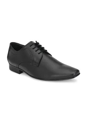 Hitz Men's Black Synthetic Lace-up Formal Shoes