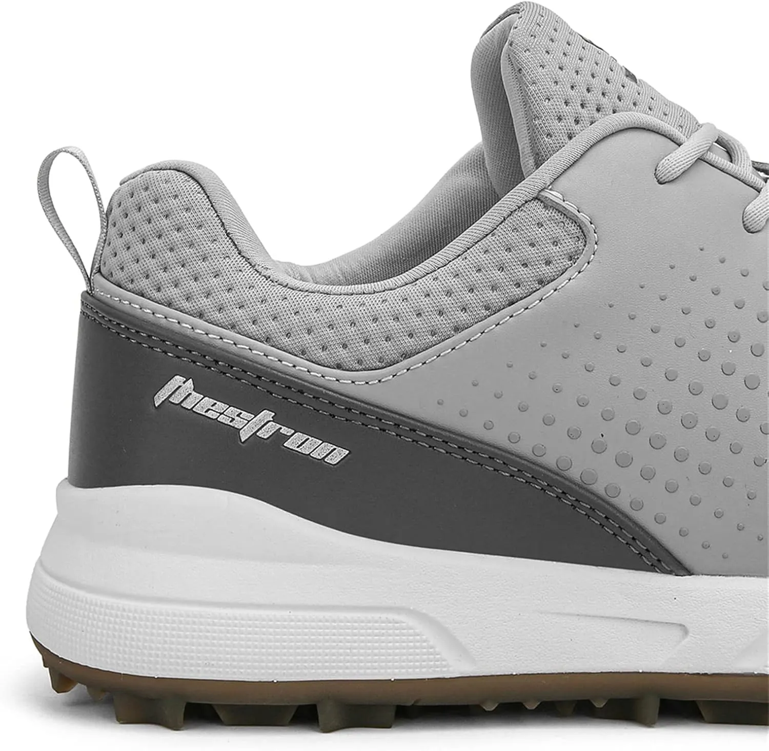 JiuQing Golf Shoes Mens Spikeless Professional Leather Golfing Trainers Outdoor Anti Slip Walking Shoes