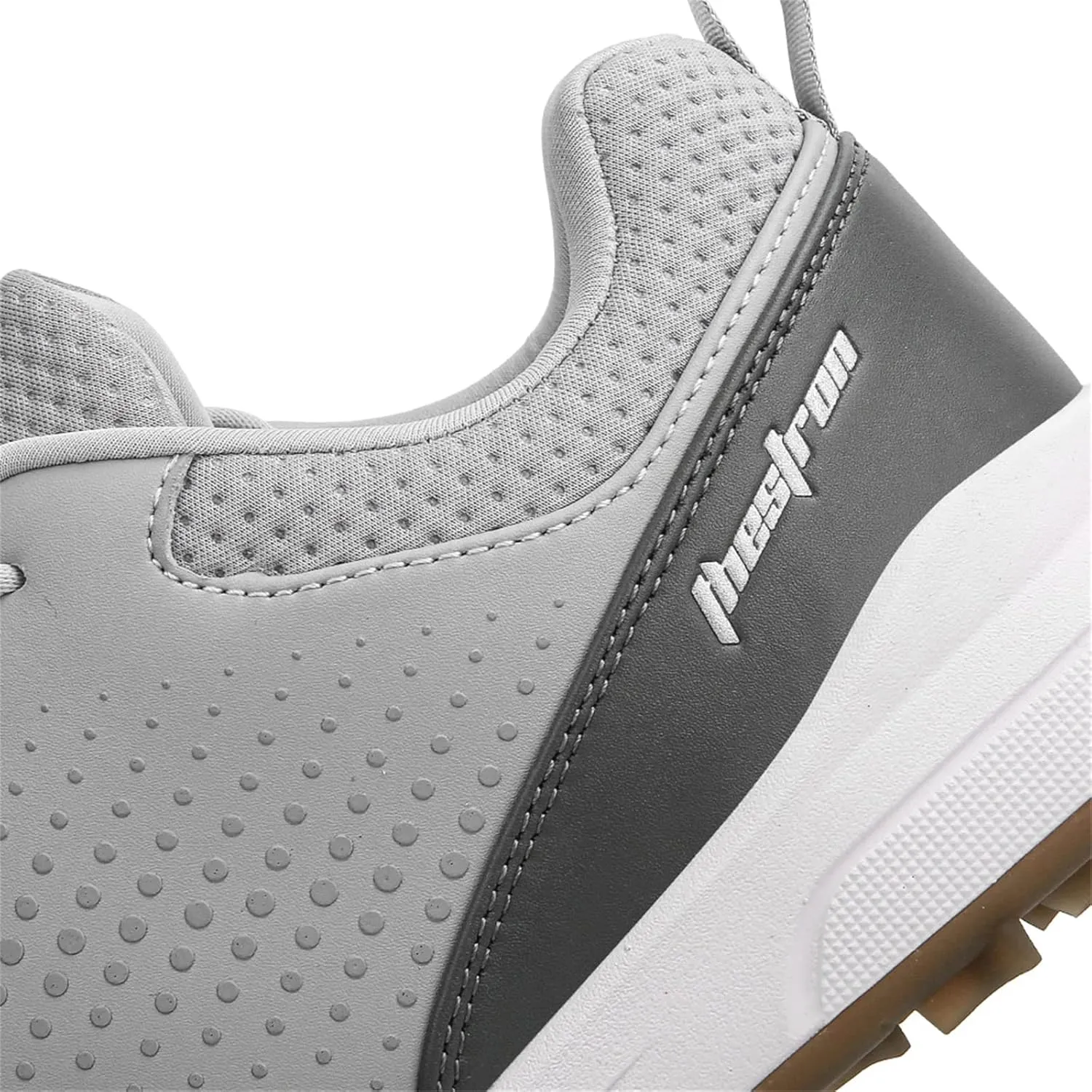 JiuQing Golf Shoes Mens Spikeless Professional Leather Golfing Trainers Outdoor Anti Slip Walking Shoes