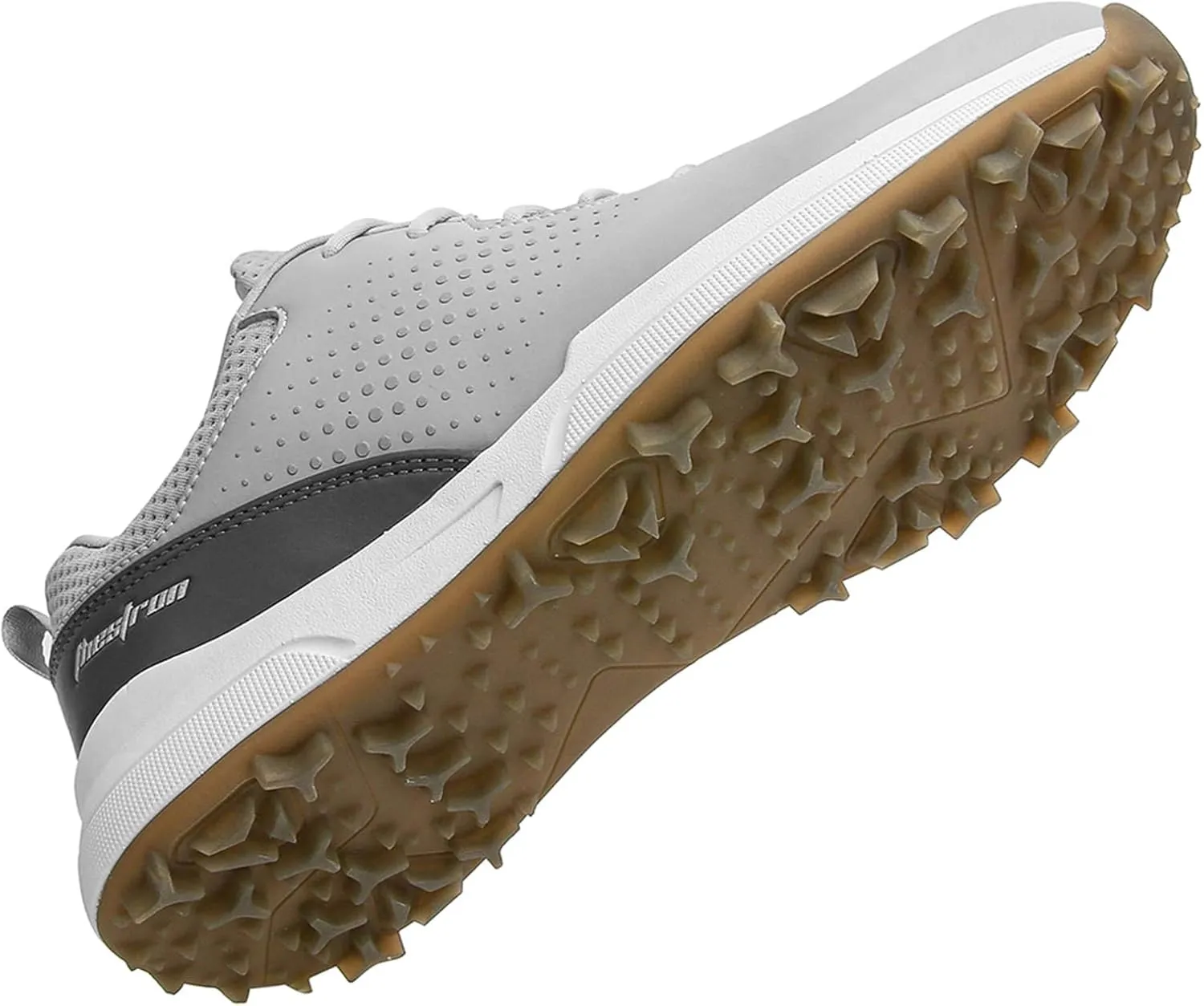 JiuQing Golf Shoes Mens Spikeless Professional Leather Golfing Trainers Outdoor Anti Slip Walking Shoes