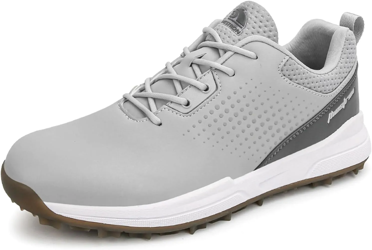JiuQing Golf Shoes Mens Spikeless Professional Leather Golfing Trainers Outdoor Anti Slip Walking Shoes