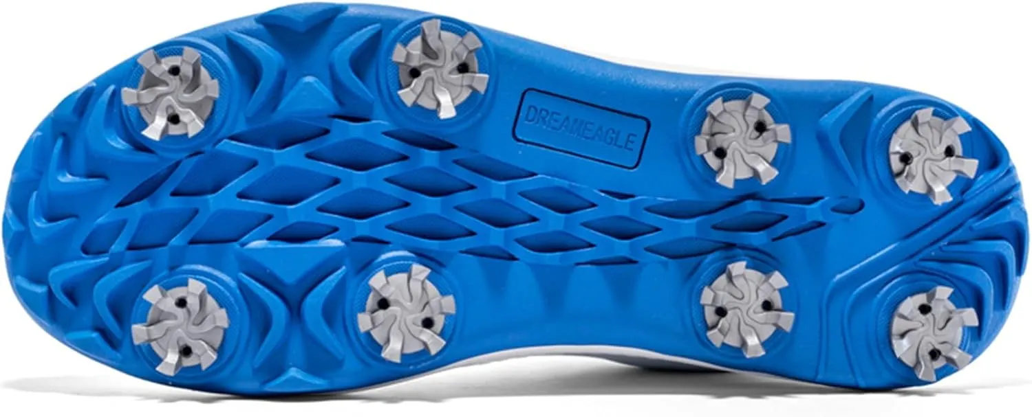 JiuQing Spikes Golf Shoes Men's Leather Professional Golfing Trainer Anti Slip Lightweight