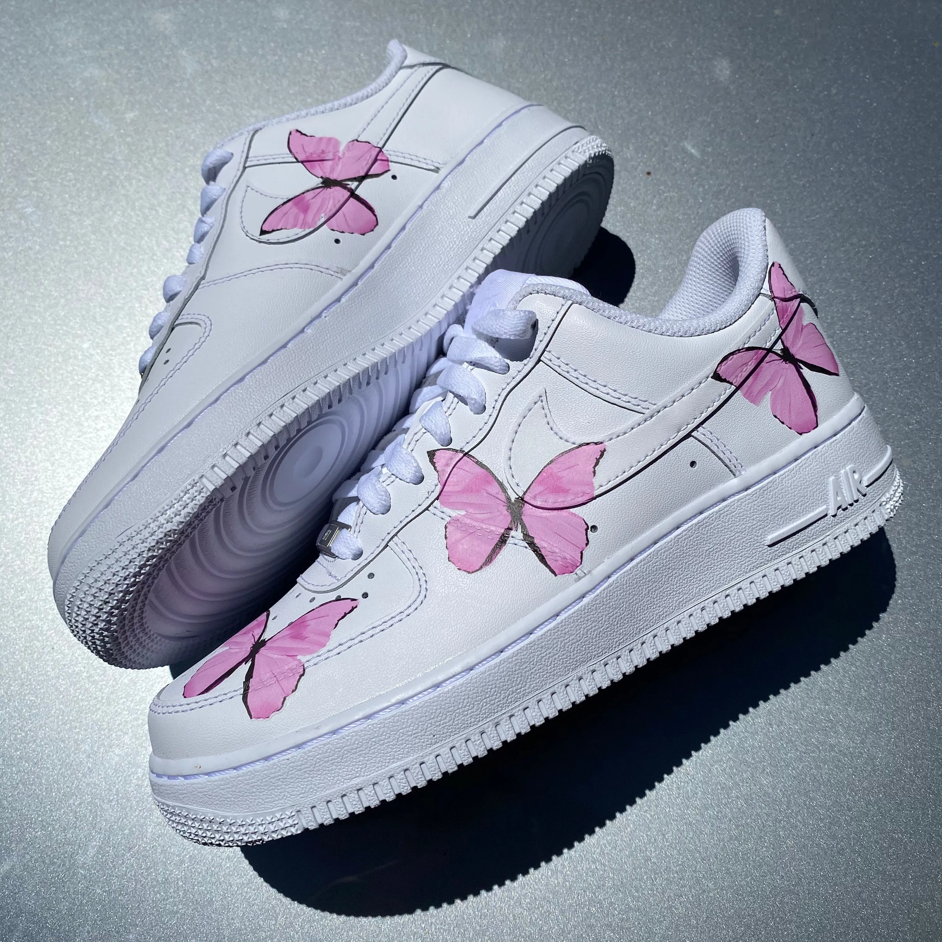 Kids Pastel Pink Butterfly AF1