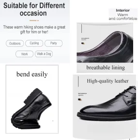 Men's Oxfords Dress Shoes,Leather Business Casual Pointed Toe Breathable Dress Shoes,Non-Slip Breathable Leather Shoes. (Brown,6)