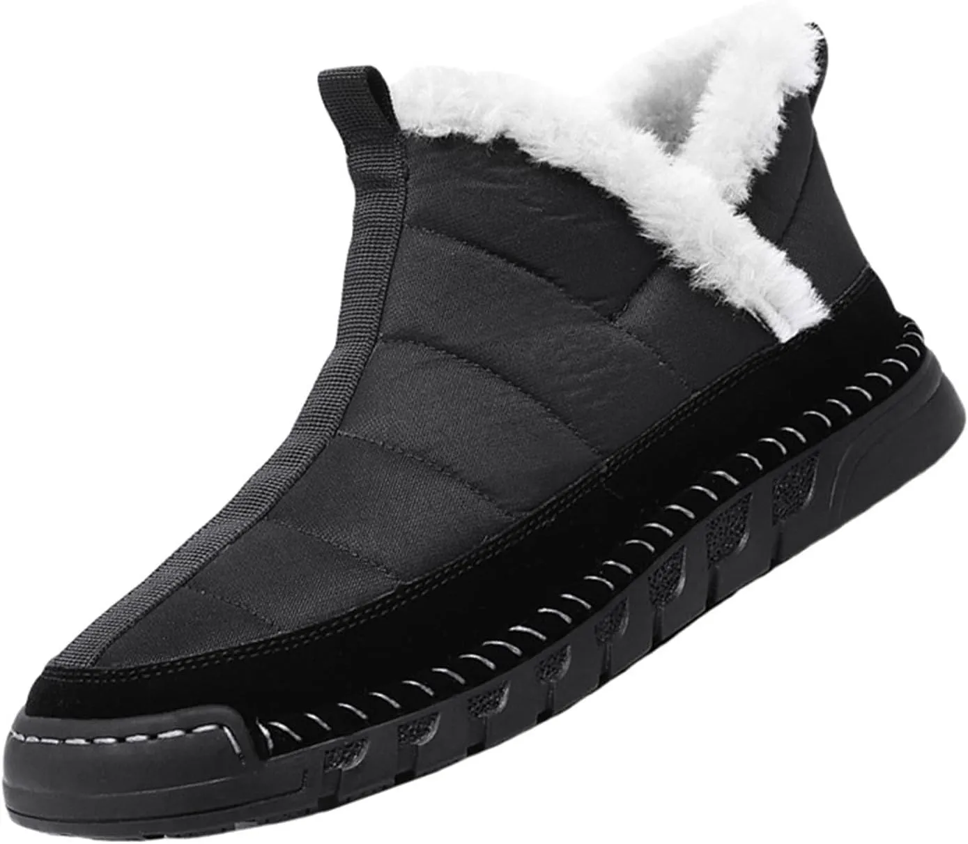 Men's Warm Waterproof Platform Snow Boots Comfort Plush Lined Non Slip Winter Ankle Booties Outdoor Ski Sneakers