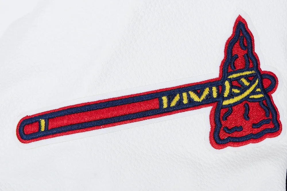MLB ATLANTA BRAVES SCRIPT TAIL MEN'S RIB WOOL VARSITY (MIDNIGHT NAVY/RED/MIDNIGHT NAVY)