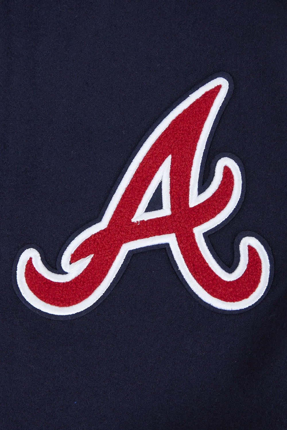 MLB ATLANTA BRAVES SCRIPT TAIL MEN'S RIB WOOL VARSITY (MIDNIGHT NAVY/RED/MIDNIGHT NAVY)
