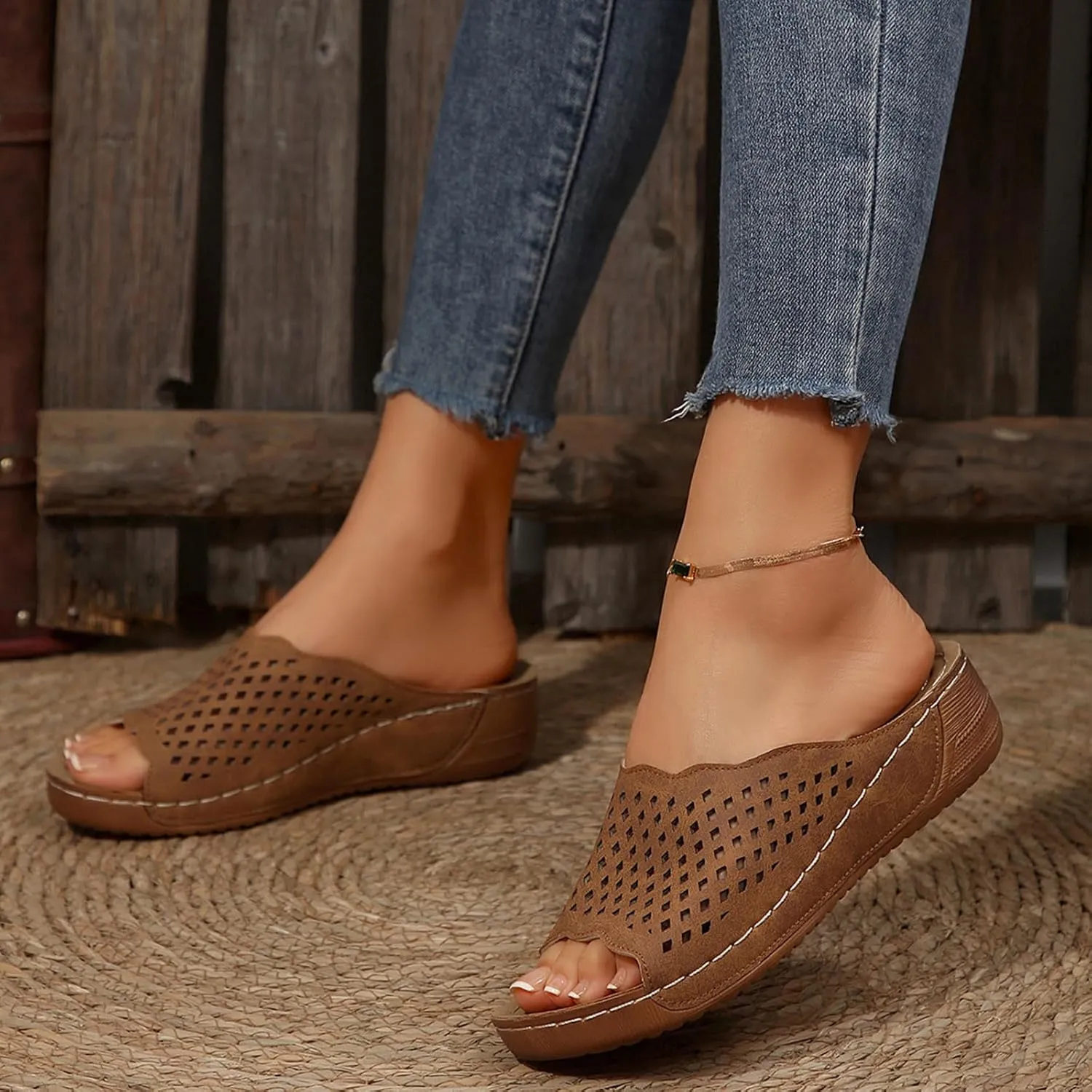Orthopedic Sandals For Women Arch Support Walking Sandals Comfortable Beach Orthotic Sandals Summer Wedge Sandals