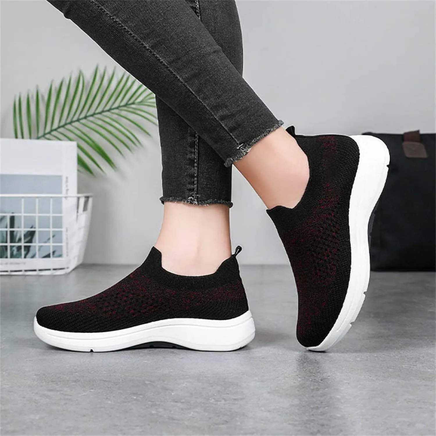 Orthopedic Walking Shoes for Women,2025 New Orthowalkway Womens Shoes,Non-Slip Arch Support Slip on Shoes Woven Orthopedic Breathable Walking Sneaker