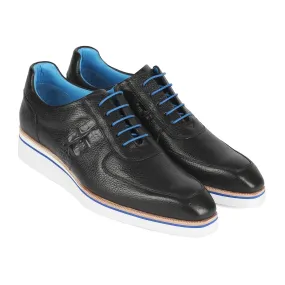 Paul Parkman 192-BLK Men's Shoes Black Floater Leather Sneakers (PM6371)