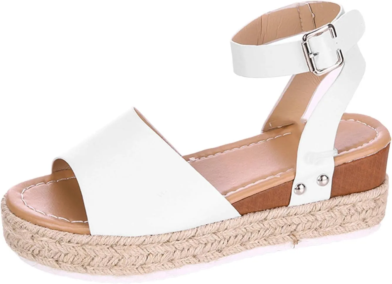 peqiut Sandals for Women with Ankle Strap Wedges Platform Fashion Ladies Sandals Women