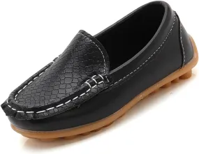 Toddler Little Kid Boys Girls Soft Slip On Loafers Dress Flat Shoes Boat Casual Shoes Noisy for Kids