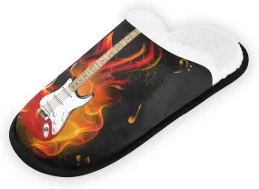 Unisex Fuzzy Feet Plush Slippers Anti-Slip Warm House Shoes M/L