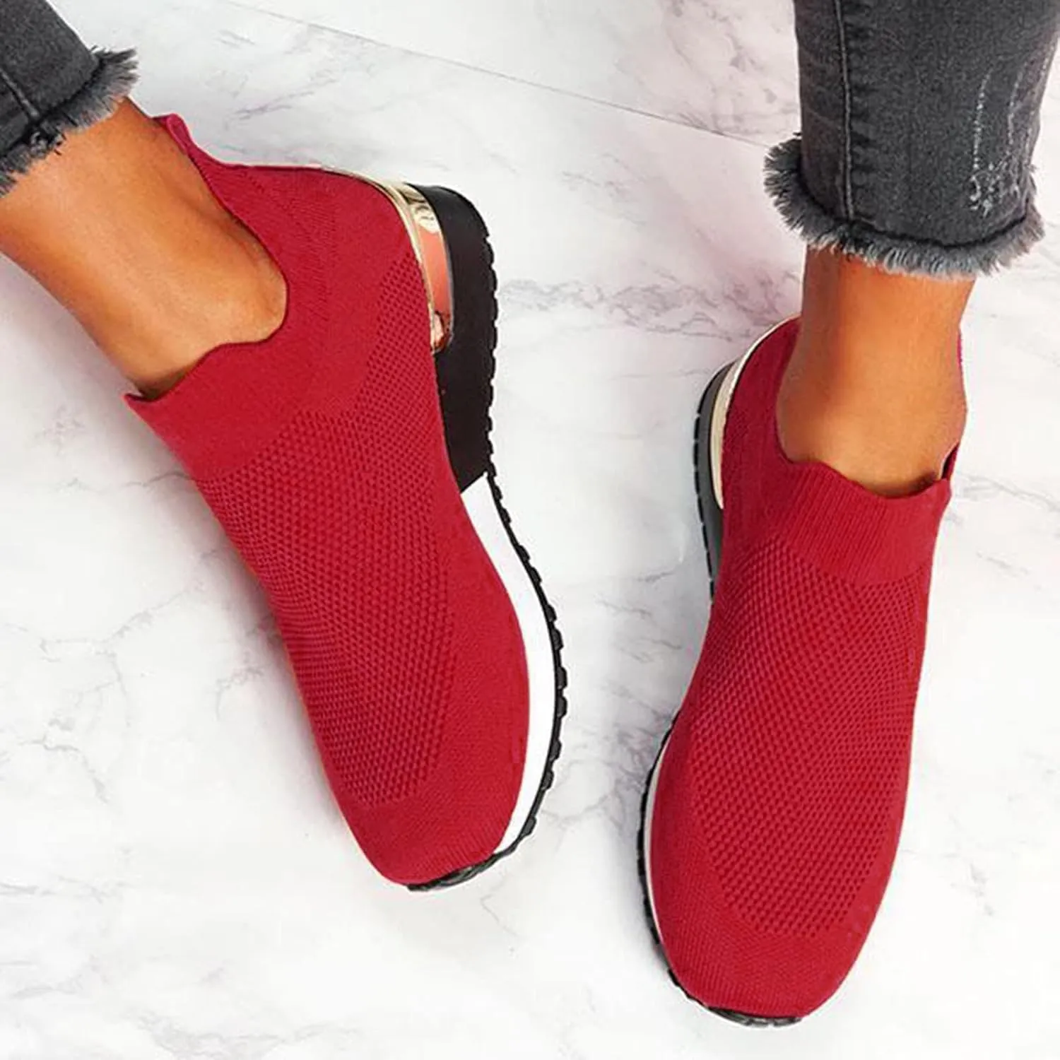 Women's Fashion Sneaker Non Slip Breathable Lightweight Comfortable Lace Up Mens Walking Shoes Wide Width Black Platform Loafers Women Women's Wide Width Sneakers