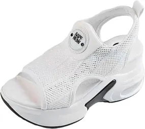Women's Platform & Wedge Sandals Open Toe Mesh Strappy Slingback Outdoor Sport Walking Wedge Sandals Summer Dress Shoes Slip on Comfortable Beach Sandals