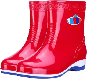 Womens Rain Boots Womens Rubber Boots for Boating Fishing Gardening Farming Ultra Mid Calf Rain Shoes